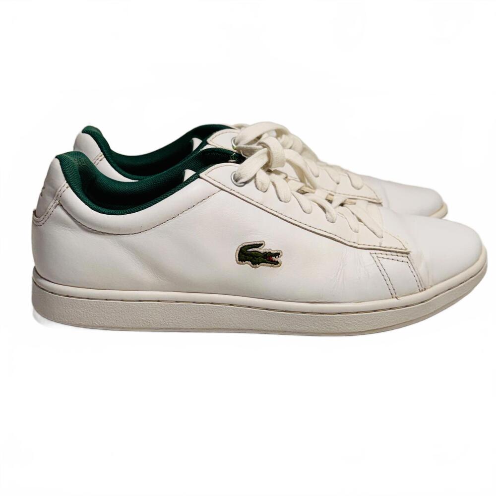 Lacoste Hydez 119 1 P Mens Size 7.5 White Green Athletic Leather Shoe Sneaker